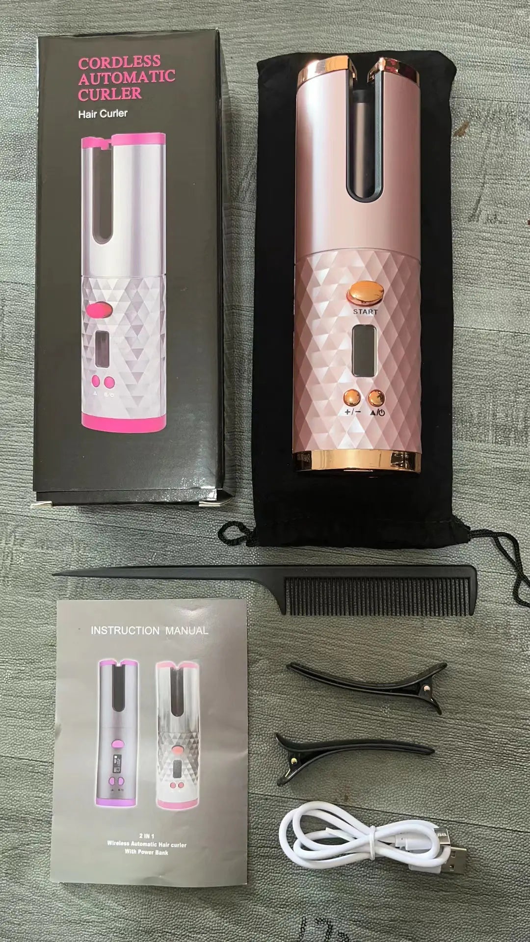 Portable USB Rechargeable Automatic Hair Curler (Mini)