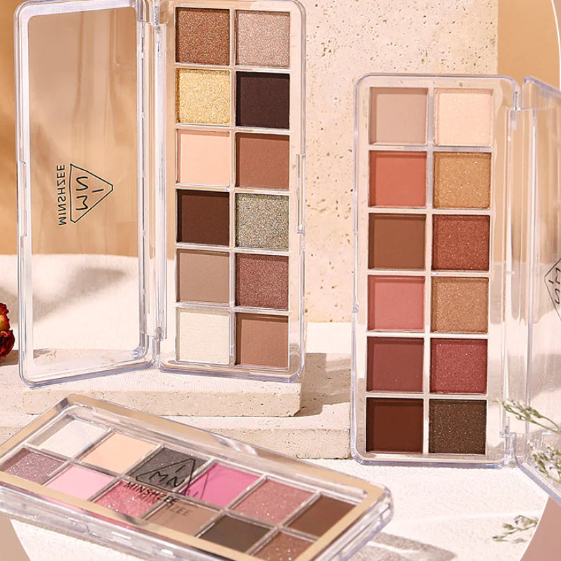 Ming Xizhi 12-Color Pearlescent Matte Eyeshadow Palette