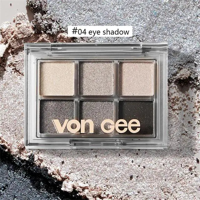 Six-Color Matte and Pearl Eyeshadow Palette