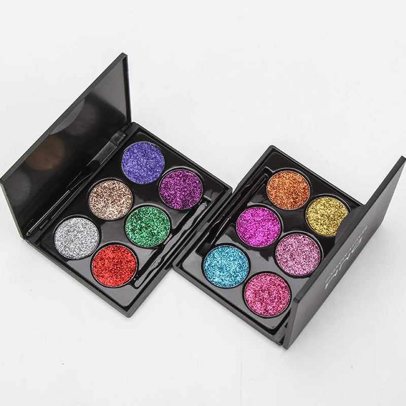 Dnm 6-Color Pearlescent Glitter Eyeshadow Palette