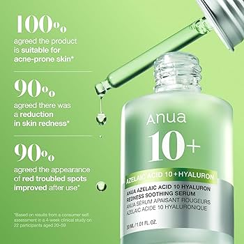 Anua – Azelaic Acid 10 Hyaluron Redness Soothing Serum – 30 ml