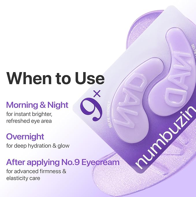 Numbuzin No.9 NAD+ Collagen Under Eye Patches 1 Pair