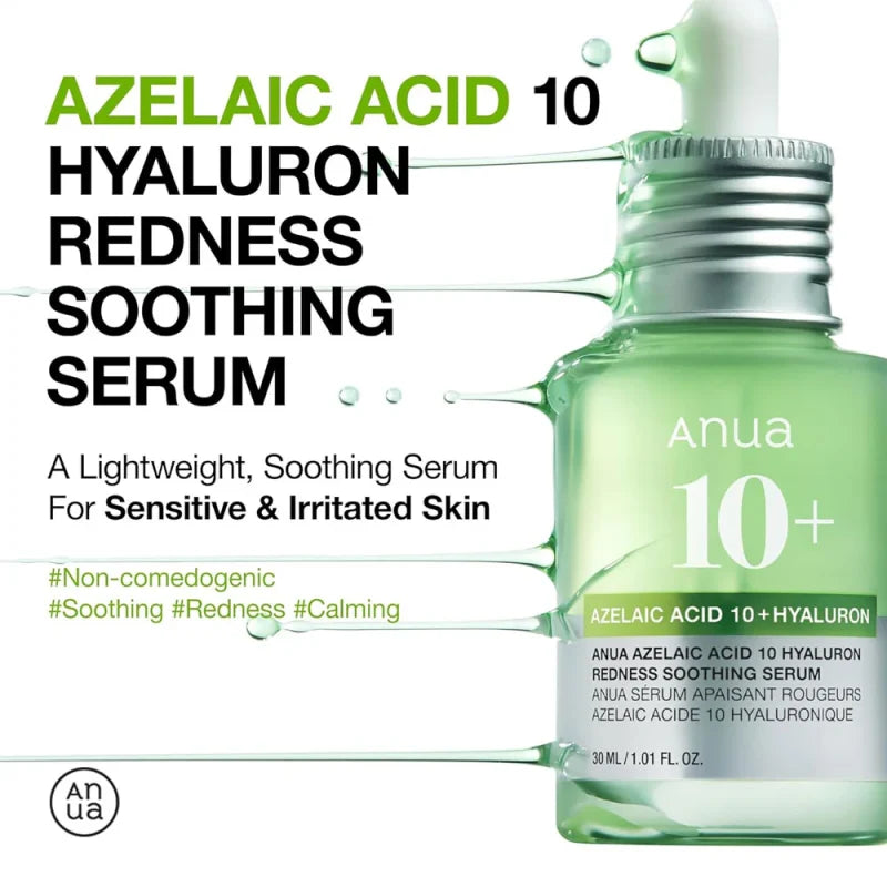 Anua – Azelaic Acid 10 Hyaluron Redness Soothing Serum – 30 ml