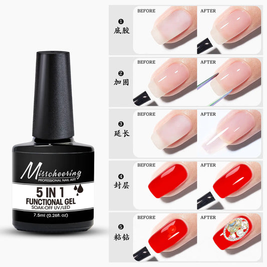 5-in-1 Nail Gel for Strengthening and Sealing
