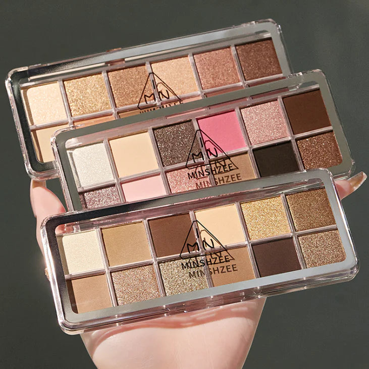 Ming Xizhi 12-Color Pearlescent Matte Eyeshadow Palette