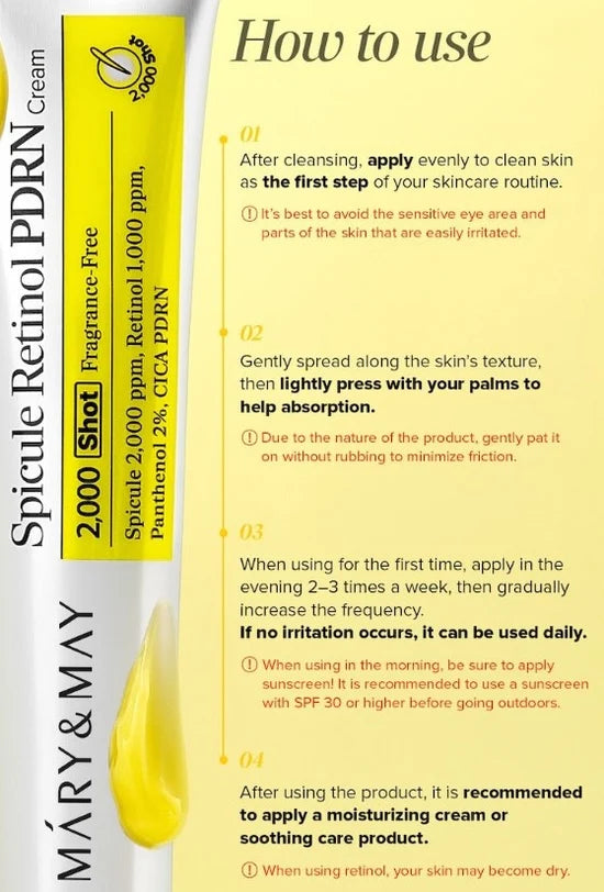Mary & May – Spicule Retinol PDRN Cream 15g