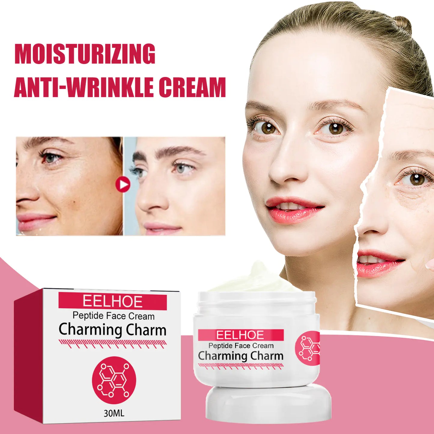 Peptide Face Cream for Anti-Aging and Hydration
