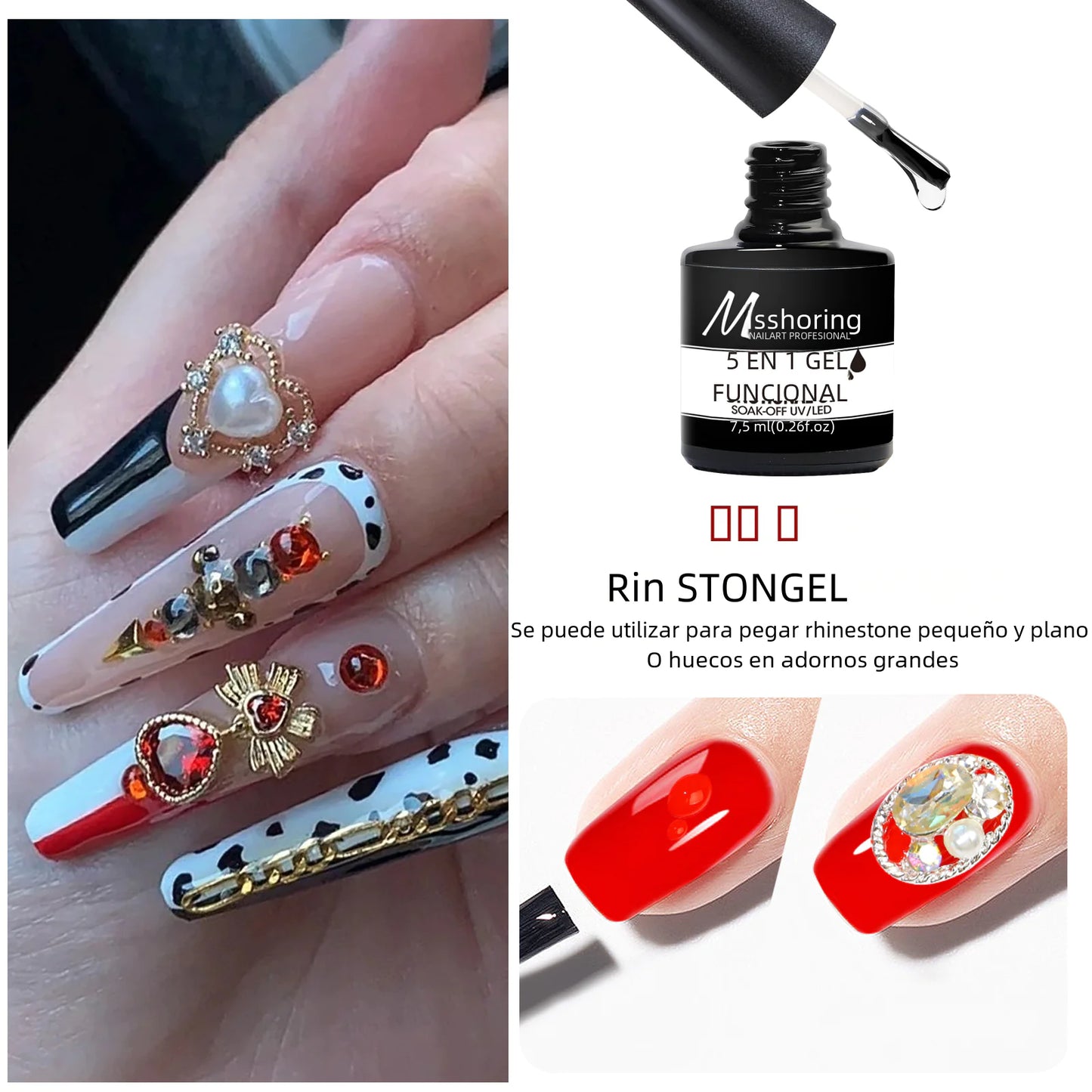 5-in-1 Nail Gel for Strengthening and Sealing