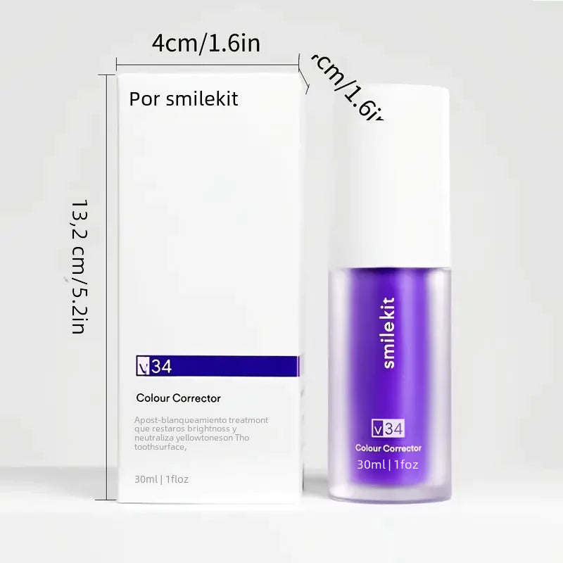 V34 Purple Toothpaste for Whitening and Stain Removal