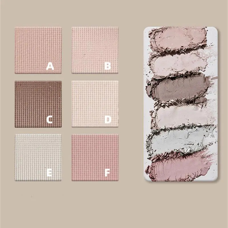 Six-Color Matte and Pearl Eyeshadow Palette