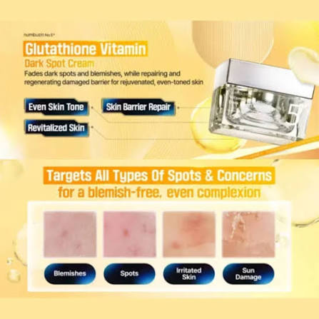 Numbuzin – No.5+ Vitamin Glutathione Dark Spot Laser Cream – 50ml