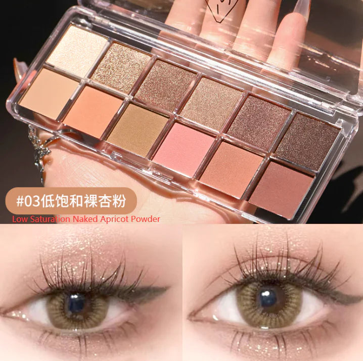 Ming Xizhi 12-Color Pearlescent Matte Eyeshadow Palette