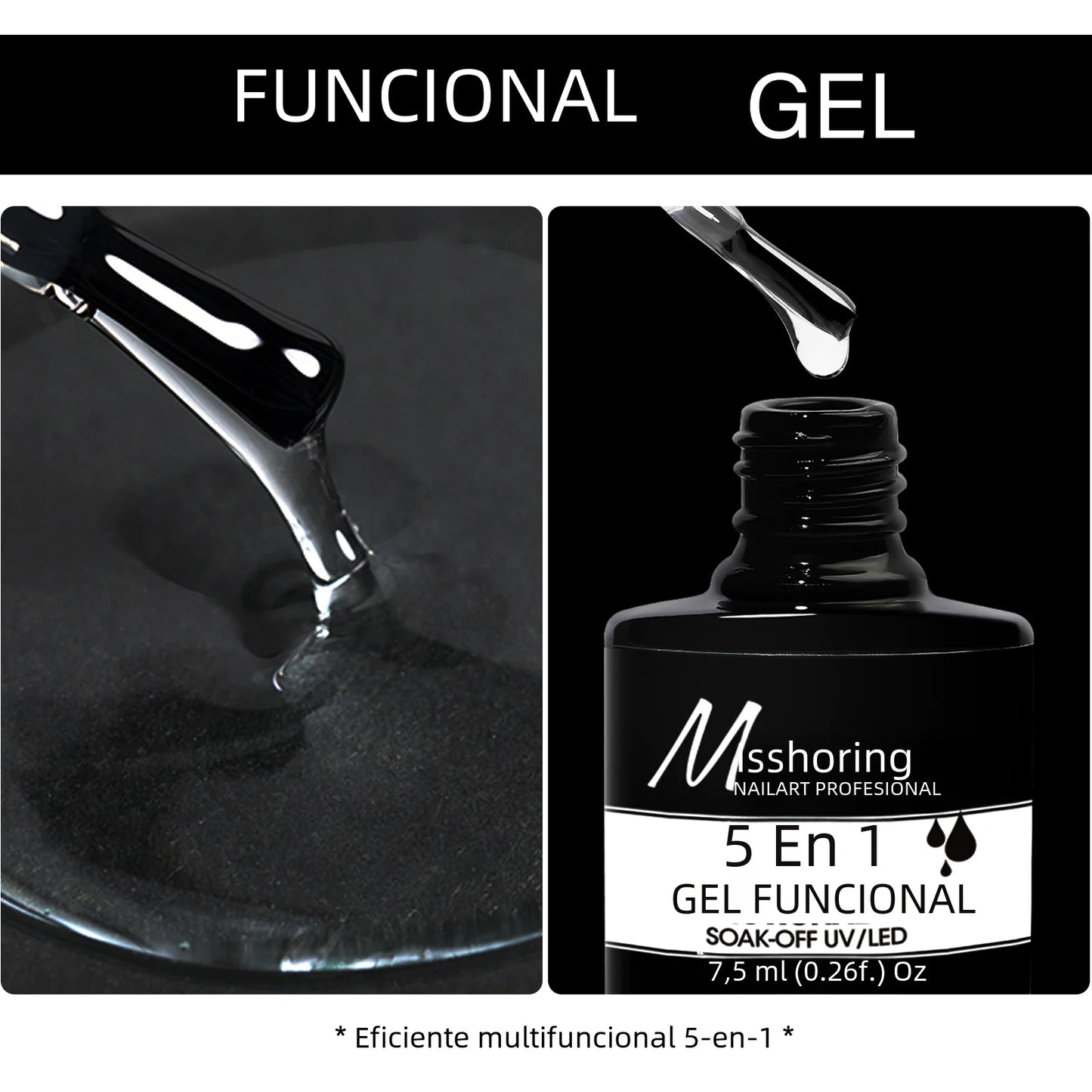 5-in-1 Nail Gel for Strengthening and Sealing
