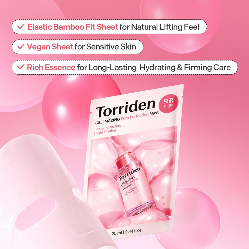 Torriden – Cellmazing Low Molecular Collagen Pore Perfecting Mask – 1 Sheet